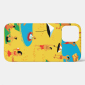 夏のビーチの人々はシームレスなパターンです。熱帯バック Case-Mate iPhoneケース (裏面 (横))