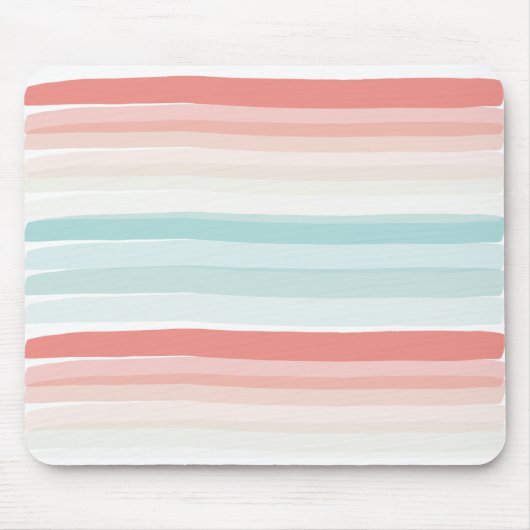 夏のビーチの色ストライプ マウスパッド (正面)