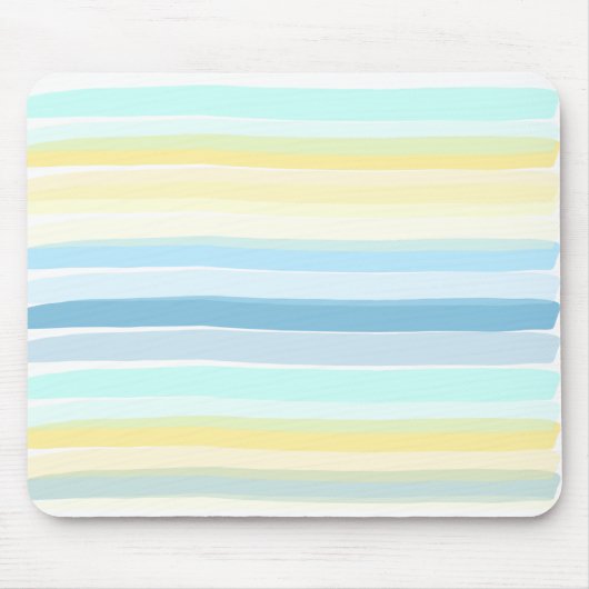 夏のビーチの色ストライプ マウスパッド (正面)