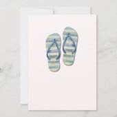 夏のビーチをテーマにしたフリップフロップ退職パーティー 招待状 (裏面)