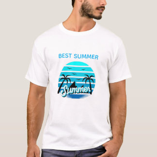 夏のビーチイラスト - デザイン Tシャツ