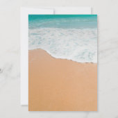 夏のビーチウェディング ハートの砂の名前 招待状 (裏面)