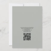 夏のビーチウェディングQRコードRSVP 招待状 (裏面)