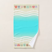 夏のビーチウェーブビーチサンダル バスタオルセット (ハンドタオル)