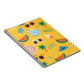 夏のビーチカラフル：シームレスなパターン ノートブック (右側)