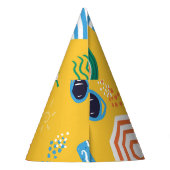 夏のビーチカラフル:シームレスなパターン パーティーハット (裏面)