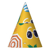 夏のビーチカラフル:シームレスなパターン パーティーハット (左)