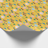 夏のビーチカラフル：シームレスなパターン ラッピングペーパー (角)