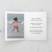 夏のビーチガールバースデーパーティー写真 招待状 (内部)