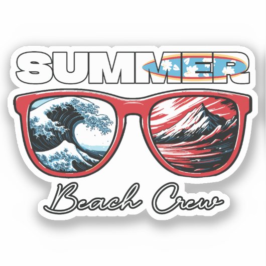 夏のビーチクルー – Summer Vibes シール (正面)