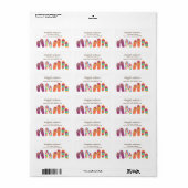 夏のビーチサンダル住所 シール (フルシート)