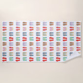 夏のビーチサンダル ビーチタオル (正面)