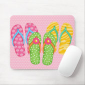 夏のビーチサンダル マウスパッド (マウス)