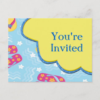 夏のビーチサンダル 案内ポストカード