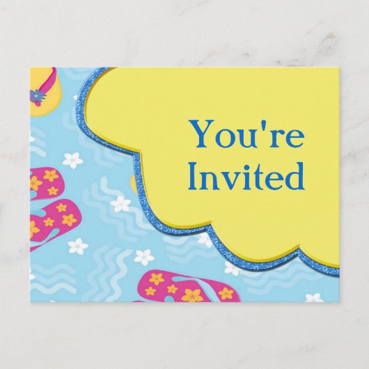 夏のビーチサンダル 案内ポストカード (正面)