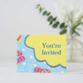 夏のビーチサンダル 案内ポストカード (スタンド正面)