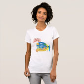 夏のビーチサンドキャスルのお出迎え Tシャツ (正面フル)