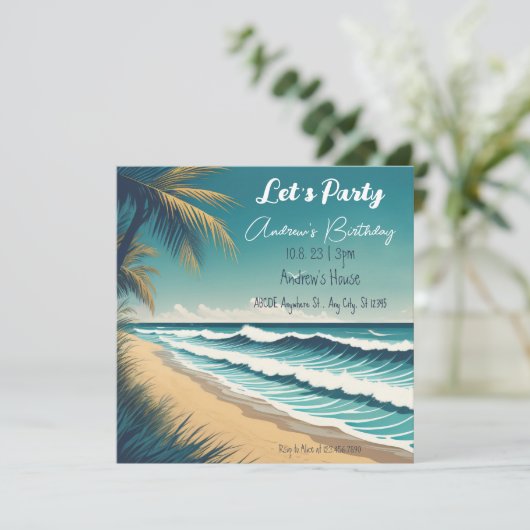 夏のビーチサーフ誕生日 シーズンカード (スタンド正面)