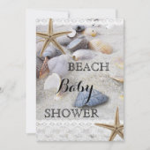 夏のビーチシェルベイビーシャワー招待状 招待状 (正面)