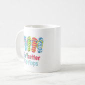 夏のビーチシンプルおもしろいサンダルビーチサンダル コーヒーマグカップ (正面左)