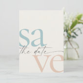 夏のビーチシンプル写真の日付の保存 セーブザデート (スタンド正面)