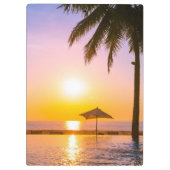 夏のビーチシーン クリップボード (裏面)