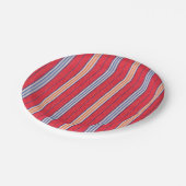 夏のビーチストライプ ペーパープレート (アングル)