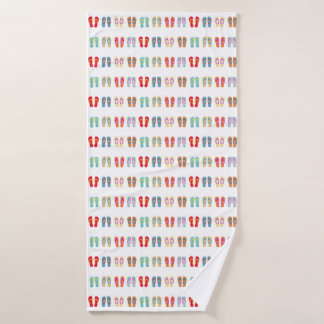 夏のビーチテーマサンダルパターンビーチサンダル バスタオル