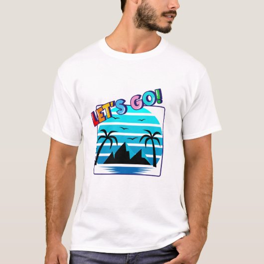夏のビーチデイTシャツ Tシャツ (正面)