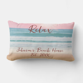 夏のビーチデザイン自分の家族をカスタム作成 アウトドアクッション