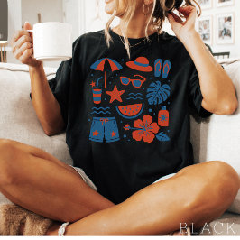 夏のビーチトレンドサマー Tシャツ
