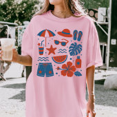 夏のビーチトレンドサマー Tシャツ
