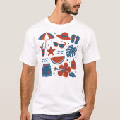 夏のビーチトレンドサマー Tシャツ (正面)