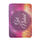 夏のビーチナイトパームゲットネイキッド バスマット (正面縦)