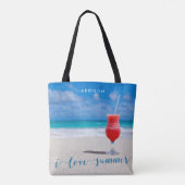 夏のビーチバッグあなたの写真を追加する トートバッグ (裏面)