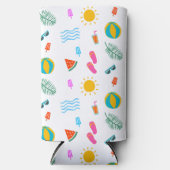 夏のビーチパタクールーン スリム缶クーラー (正面)