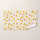 夏のビーチパターンシーシェル海ライフスターフィッシュ バスタオルセット (ハンドタオル)