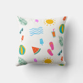 夏のビーチパターン装飾用クッション クッション (裏面)