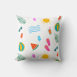 夏のビーチパターン装飾用クッション クッション