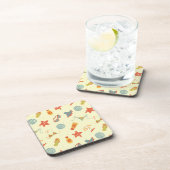 夏のビーチパターン コースター (右側)