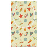 夏のビーチパターン スモールペーパーバッグ (裏面)