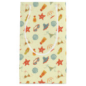 夏のビーチパターン スモールペーパーバッグ (正面)