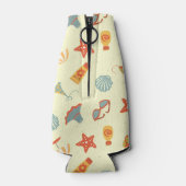 夏のビーチパターン ボトルクーラー (裏面)