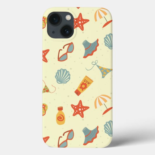 夏のビーチパターン Case-Mate iPhoneケース (裏面)