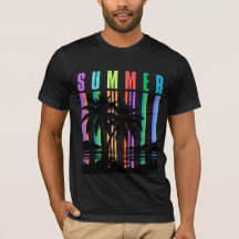 夏のビーチパラダイスTシャツ