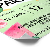 夏のビーチパークパーティー ポスター (角)