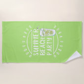 夏のビーチパーティータイポグラフィID416 ビーチタオル (正面)