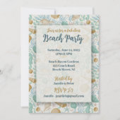 夏のビーチパーティーフラット招待状、サイズ: 5インチx 7インチ 招待状 (正面)