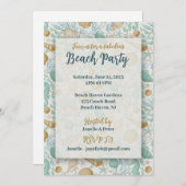 夏のビーチパーティーフラット招待状、サイズ: 5インチx 7インチ 招待状 (正面/裏面)