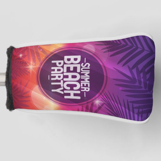 夏のビーチパーティー夜 ゴルフヘッドカバー (正面)